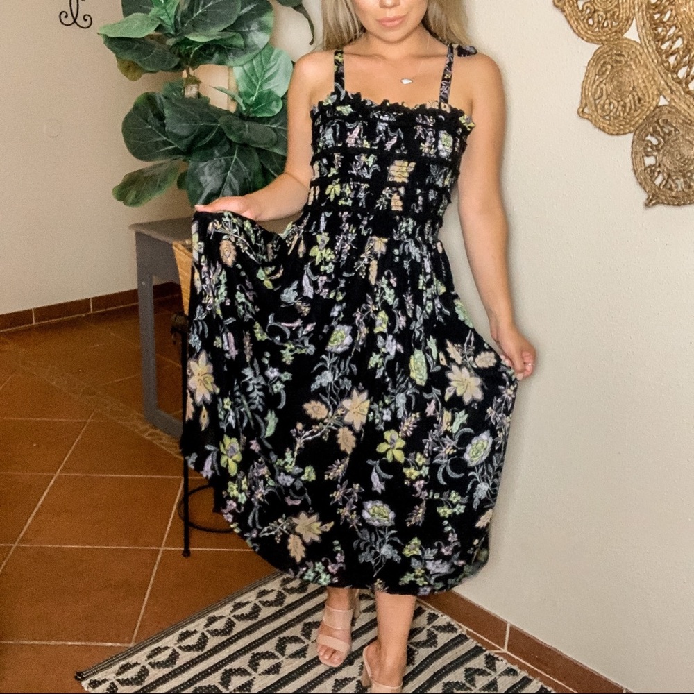 Free People Isla floral midi sundress